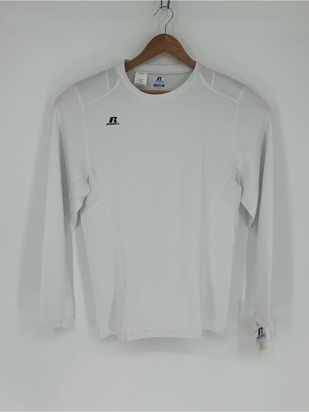 NEW! Russell Athletic Men's Sz 2XL Dri-Power White Performance Long Sleeve Tee